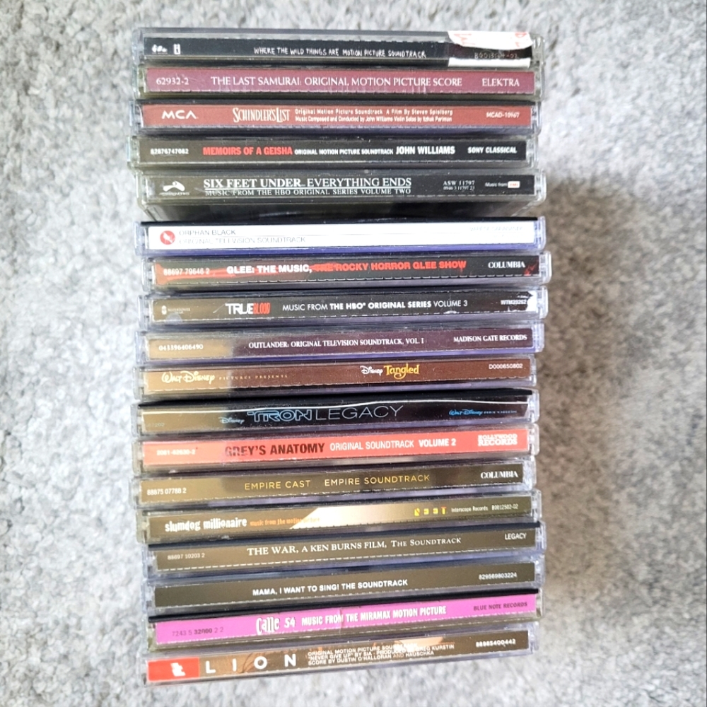 Lot of 18 Movie and Television Shows  Music Soundtracks CDs Ex-Library